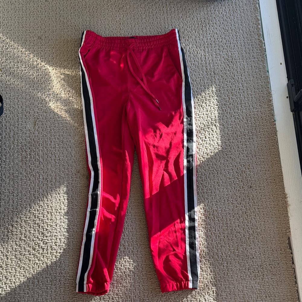 PacSun Red Joggers with Side Stripes